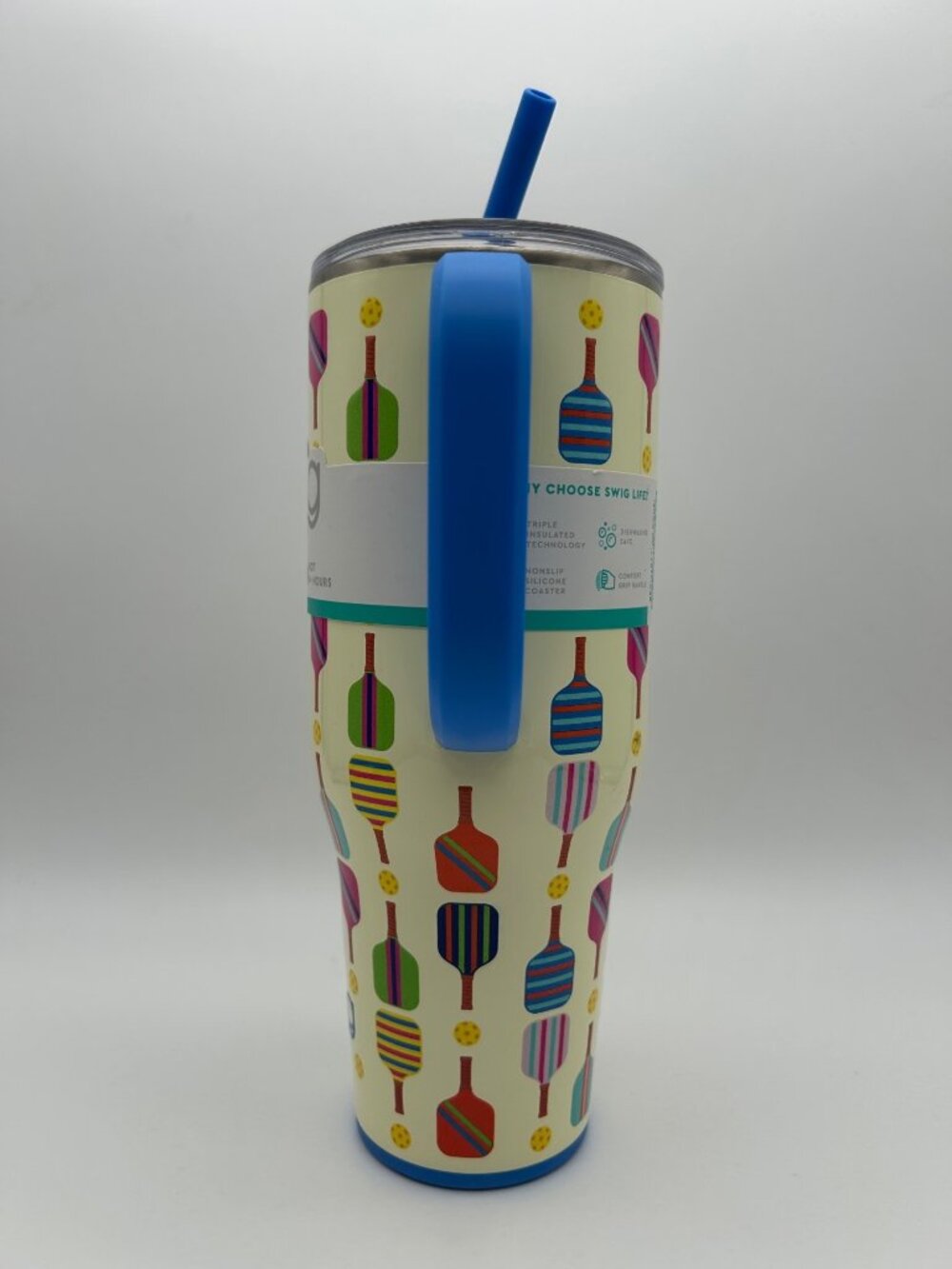 NWT Swig Pickleball Paddle Insulated Stainless Steel Mega Mug Cup Tumbler 40 oz - Picture 4 of 12